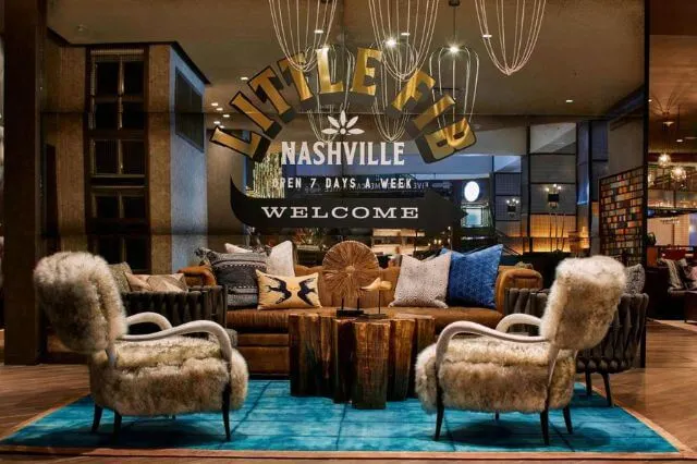 Exterior view of Renaissance Nashville Hotel showcasing luxury amenities